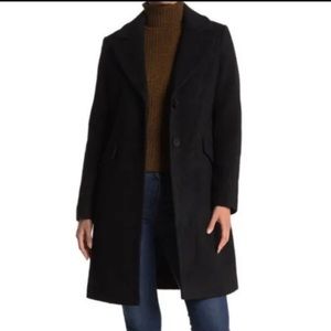 Sam Edelman Reefer Notch Collar Wool Blend Coat. Size XS
